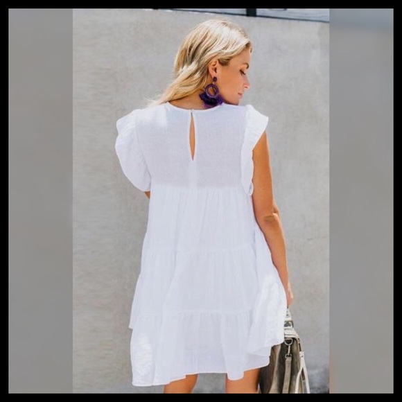 Boho Tiered Babydoll Dress - Picture 4 of 7